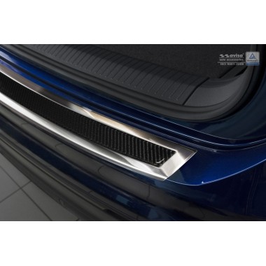 Накладка на задний бампер (карбон) Volkswagen Tiguan II (2016-) бренд – Avisa главное фото